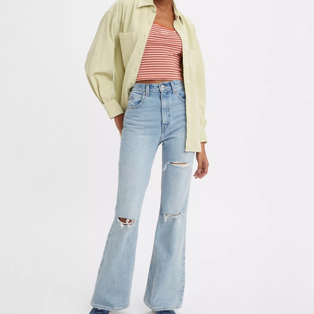 [LIKE NEW] Levi's Women's Sky Blue 70s High Flare Jeans